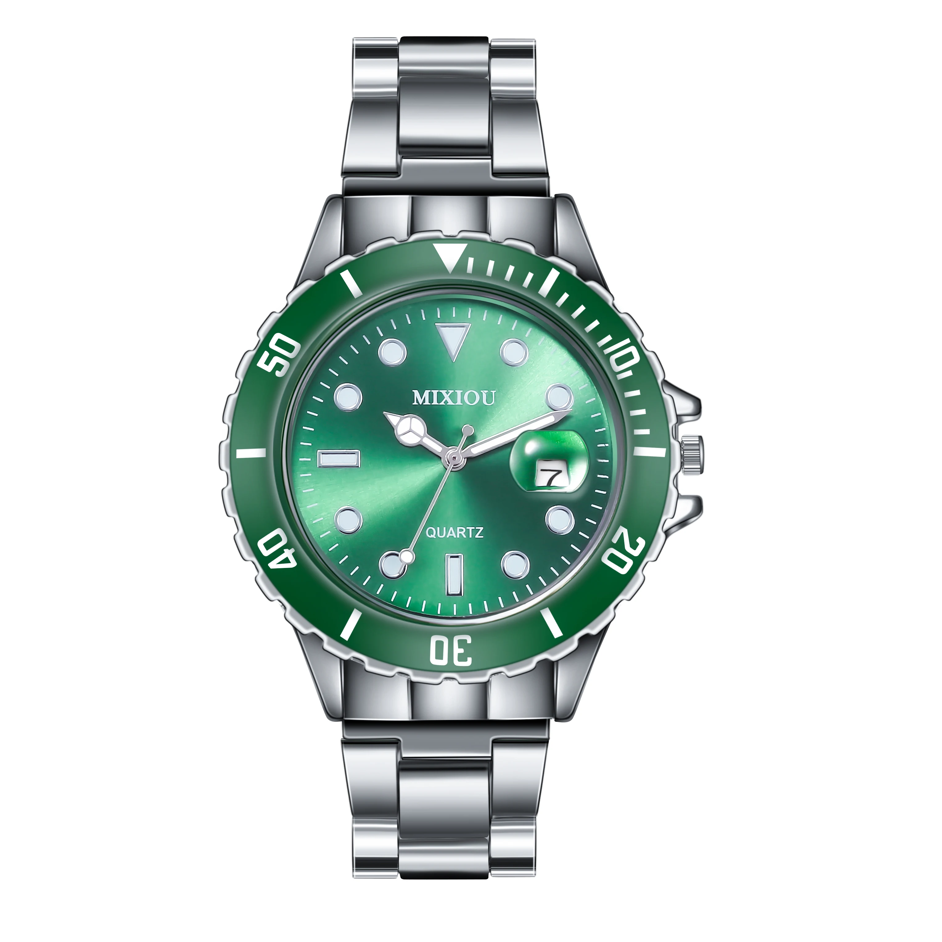 

Men's steel band Watch quartz watch Green Water Ghost Watch, Picture shows