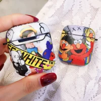 

2020 Fashion Cartoon Kaws Sesame Street Cute Wireless Earphone Full Protective Cover Case For Apple Airpods 1 2 Accessories