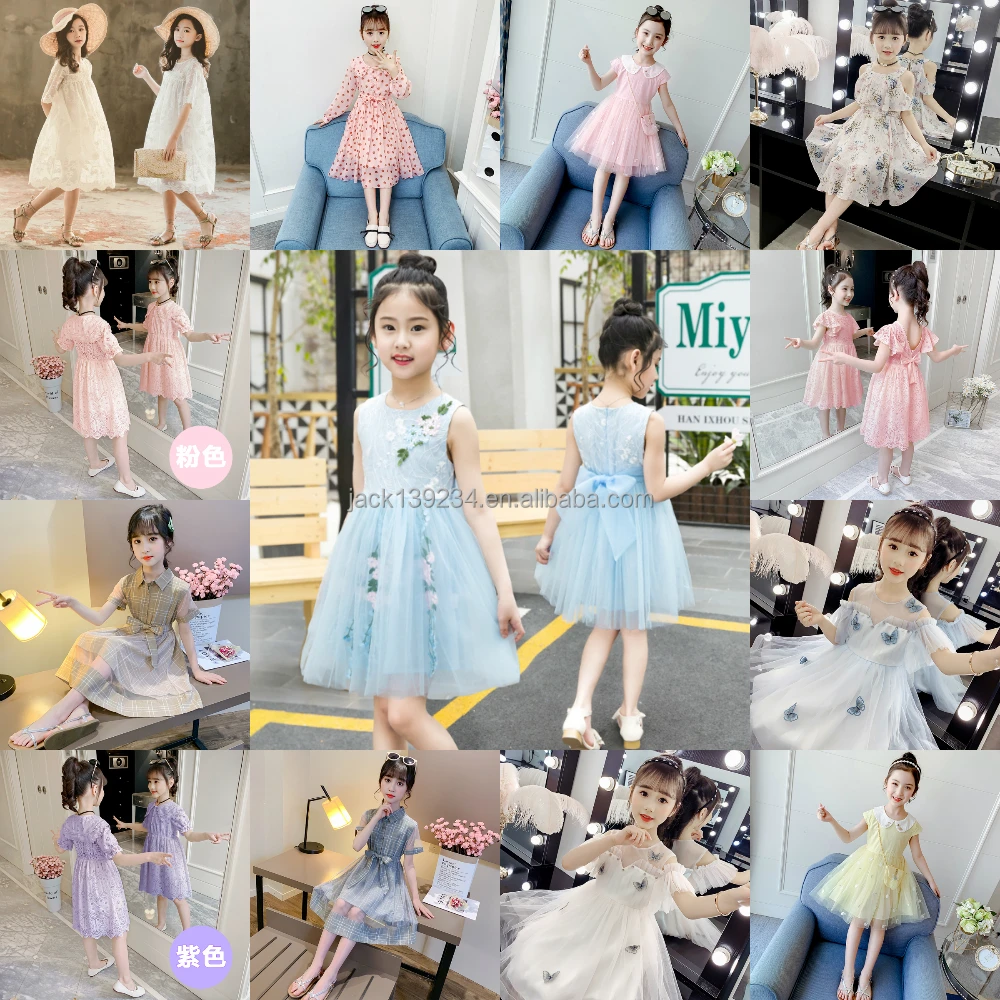 

Wholesale 100% Polyester good quality custom flower baby girls dresses