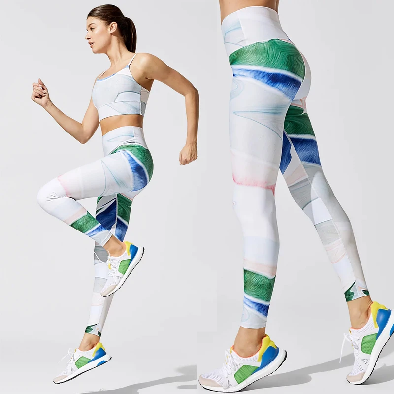

High Waist Fitness Yoga Prints Leggings Exercise Women's Wear Joggers Pants