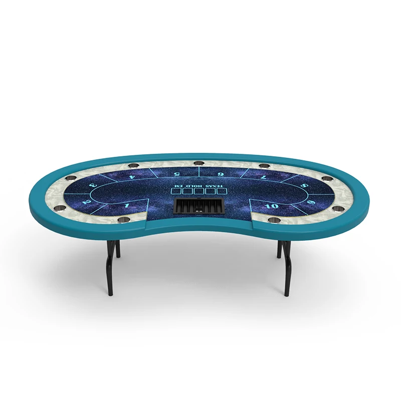 

YH Cheap Price Iron Legs 10 Players Wholesale Texas Hold'em Gambling Tables For Sale