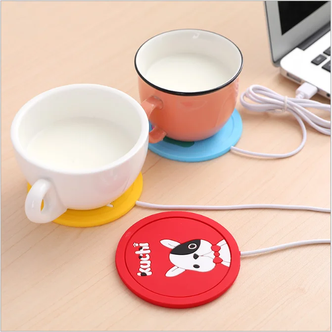 

Manufacturers wholesale Amazon Hot Selling Warmer Silicone Coasters USB Desk Coasters Drink Anti-skid Cup Mats & Pads, Red, blue,yellow