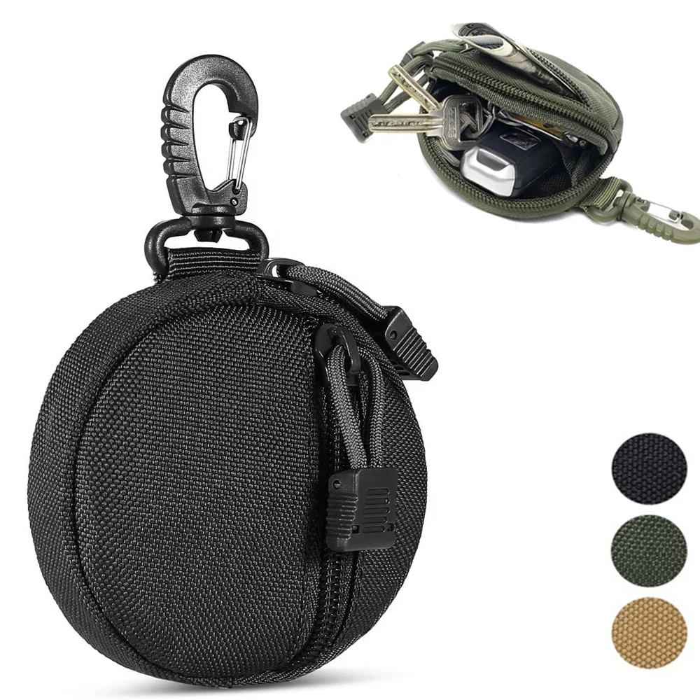 

Mini Tactical EDC Pouch Key Wallet Holder Coin Purses Pouch Military Army Coin Pocket with Hook Waist Belt Bag for Hunting