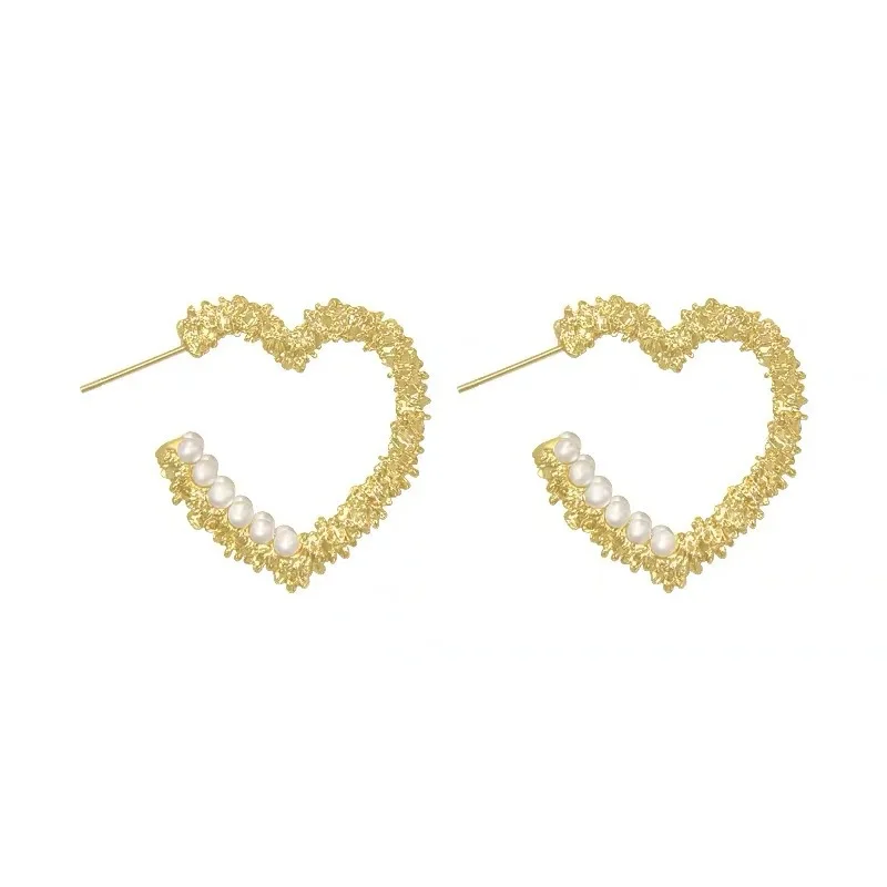 

2021 New Design Cool Metal Earrings Girl's Fashion Silver Stud Pendant Earrings, As pictures