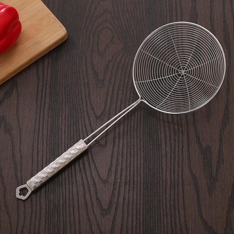 

New style stainless spider skimmer frying strainer oil filter food strainer stainless steel strainer, Silver