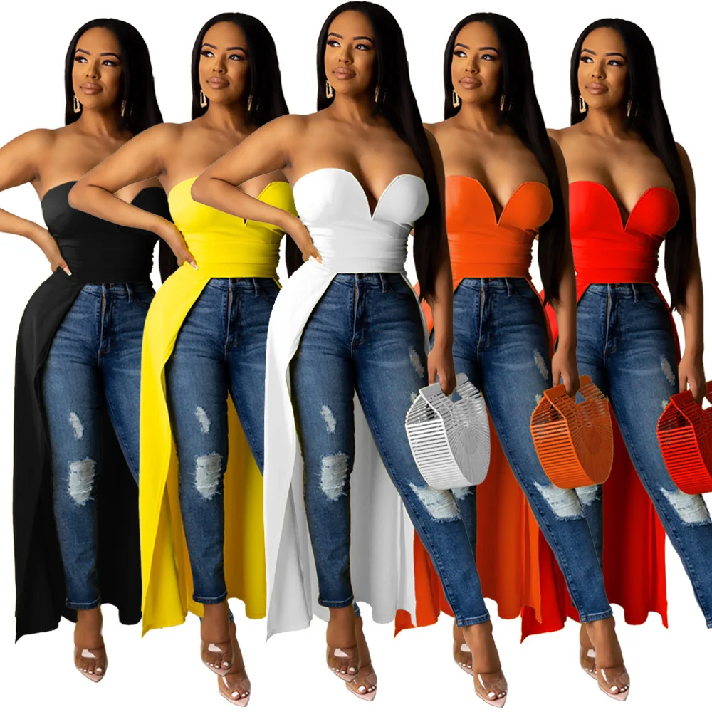 

women Zipper off shoulder sexy blouse wrap chest open back cape dress top