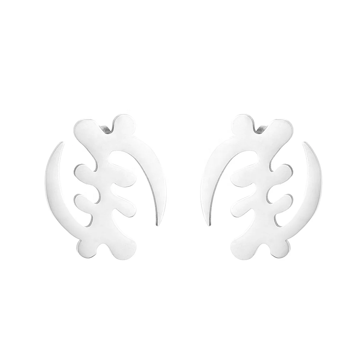 

Stainless Steel African Symbol Earrings Adinkra Gye Nyame Earrings Ethnic Charm Jewelry