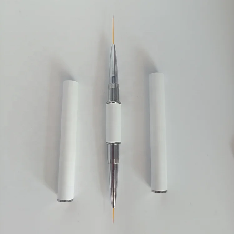 

Professional Tool French Liner Thinnest Custom Logo White Dual Nail Liner Brush, Blue,black,white or accept customized