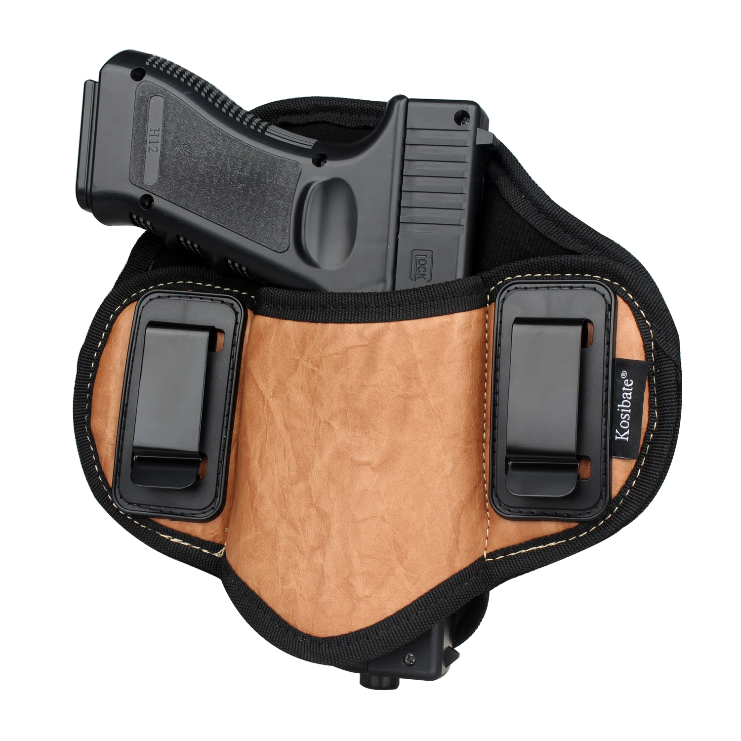 

Gun Holster PU Leather Coldre Taurus Concealed Carry Holster Pancake Pistol Gun Bag for Gock 17 19 30 Sig Sauer P226 P250 P320, Black/pink/brown/peach red