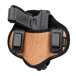 Gun Holster PU Leather Coldre Taurus Concealed Carry Holster Pancake Pistol Gun Bag for Gock 17 19 30 Sig Sauer P226 P250 P320