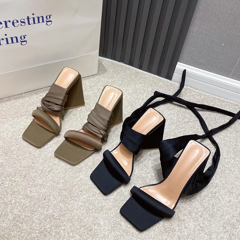 

Fashion 2021 foreign trade net influencer the same style square toe sandals for women, Picture