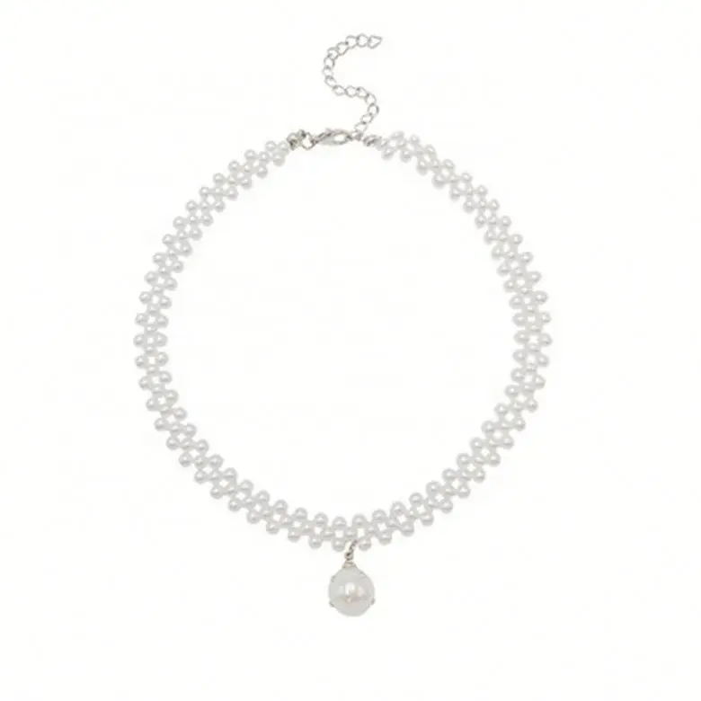 

Short Temperament Pearl Necklace Fashionable Simple Women's Necklace, White