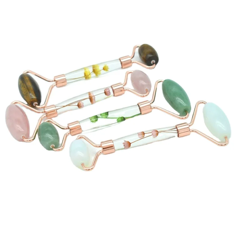 

Jade Roller Dark Circles Eliminate Real Double Chin Roller With Box, Colorful