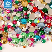 

Wholesale Full Size Flatback Nail Crystals Resin Non Hot Fix Rhinestones for Box Packaging