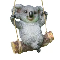 

cute swing koala bear garden life size resin animal statue