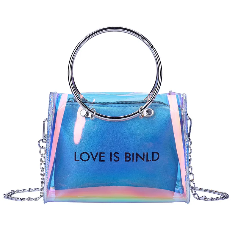 

OEM Factory Price Customized Chain Crossbody Plastic Waterproof Portable Jelly Picture Ladies Bag