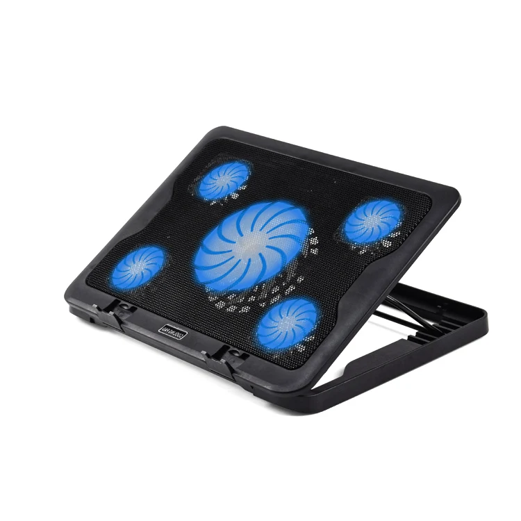 

Amazon product Coolcold new 5 fans gaming adjustable angle notebook stand cooler para laptop cooling pads
