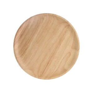 Image of High-quality round rubber wood plates