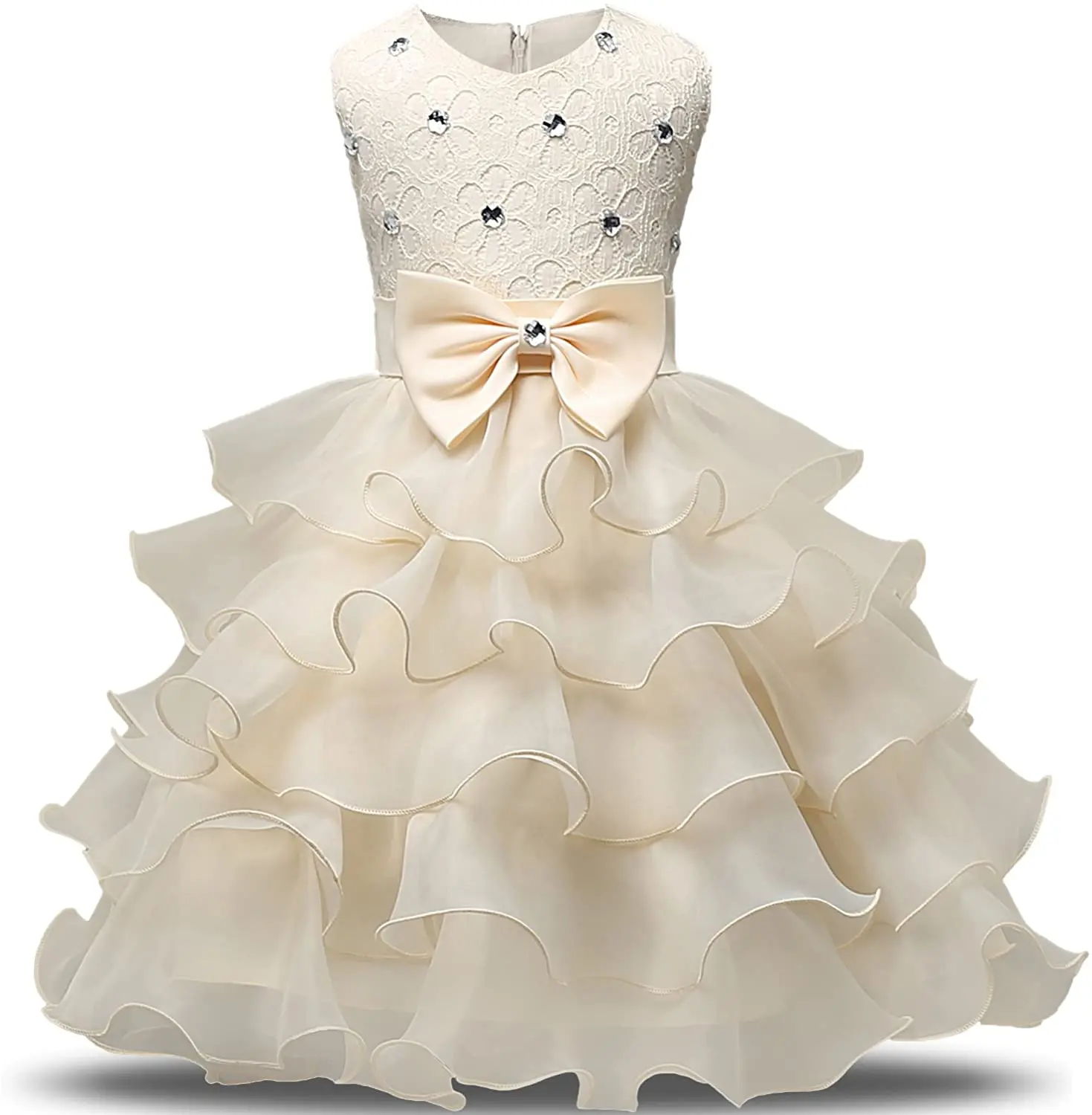 

Girl Formal Dress Kids Ruffles Lace Party Wedding Dresses