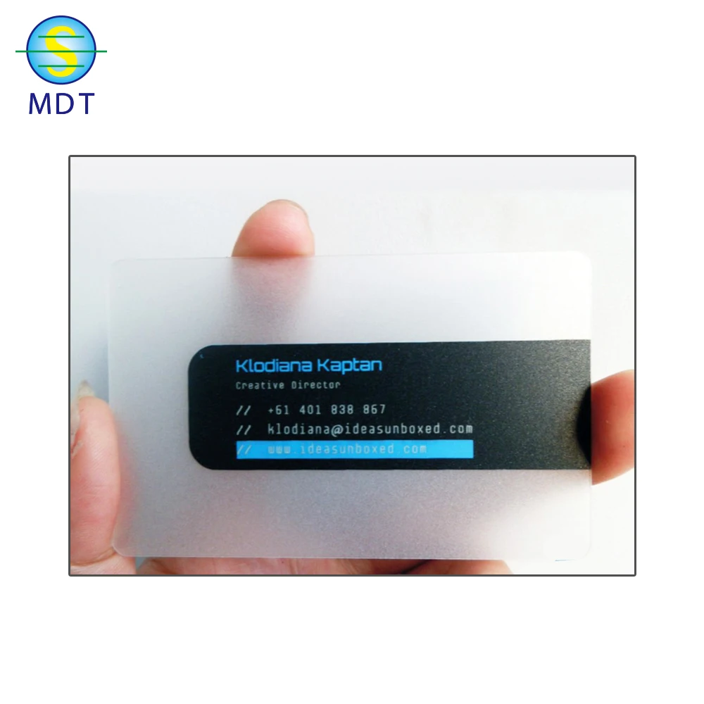 

DU holographic transparent card, Cmyk color or pantone color