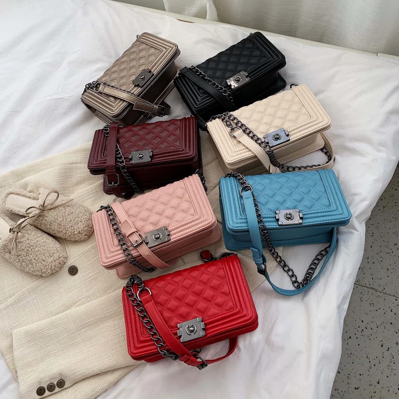 

Wholesale chain shoulder messenger bag handbags ladies purses and handbags for women, 7 colors