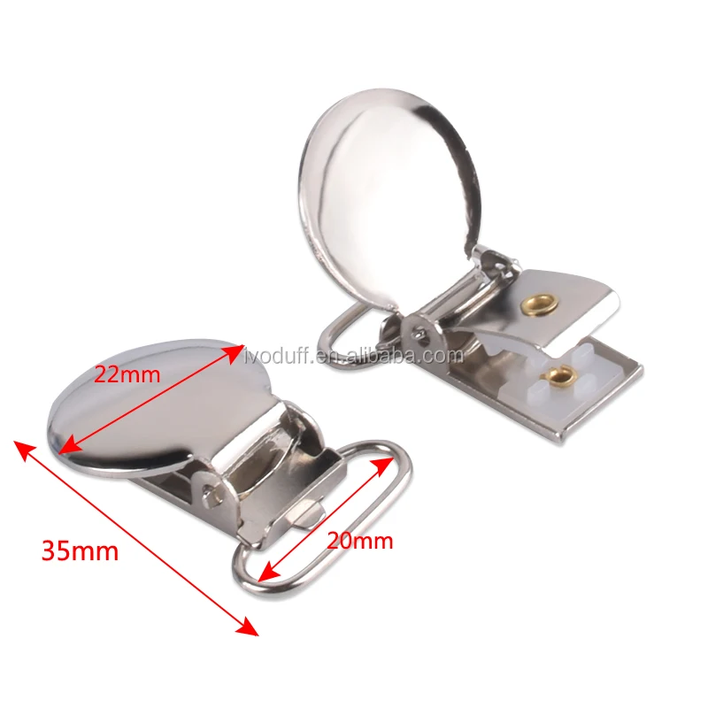 
Nickle Free Round Shape Suspender Clip With Plastic Insert 