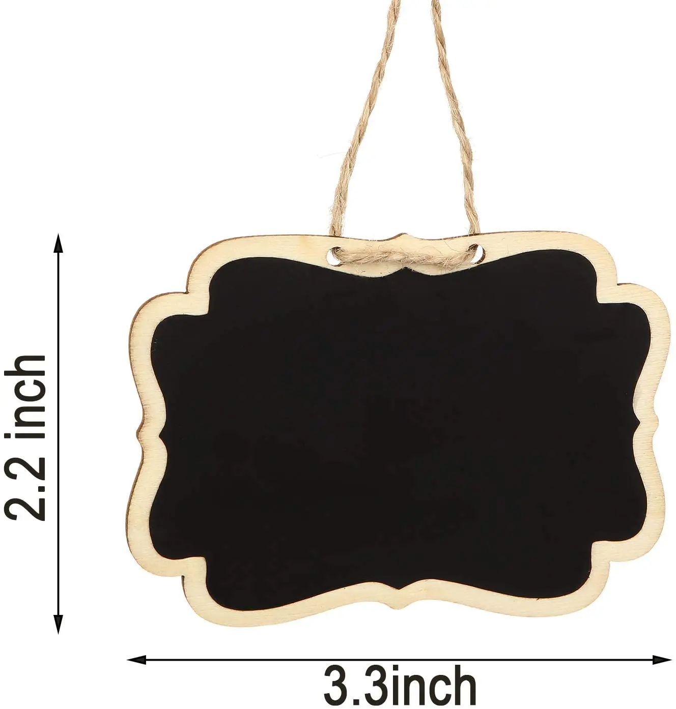 Hanging Wood Chalkboard Tags Wooden Mini Chalk Board Signs Blackboard