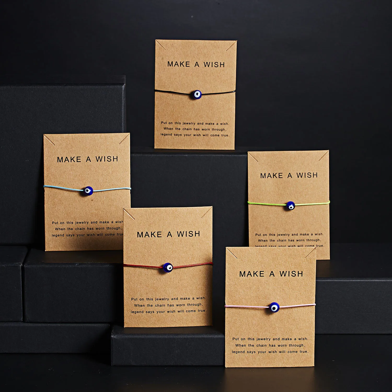 

Paper Card Blue Eye Woven Adjustable Bracelet