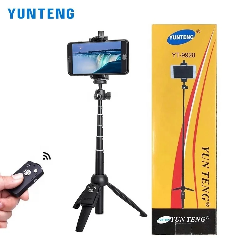 

YUNTENG 9928 Portable 40 Inch Aluminum Alloy Monopod Selfie Stick Phone Tripod with Wireless Remote Shutter