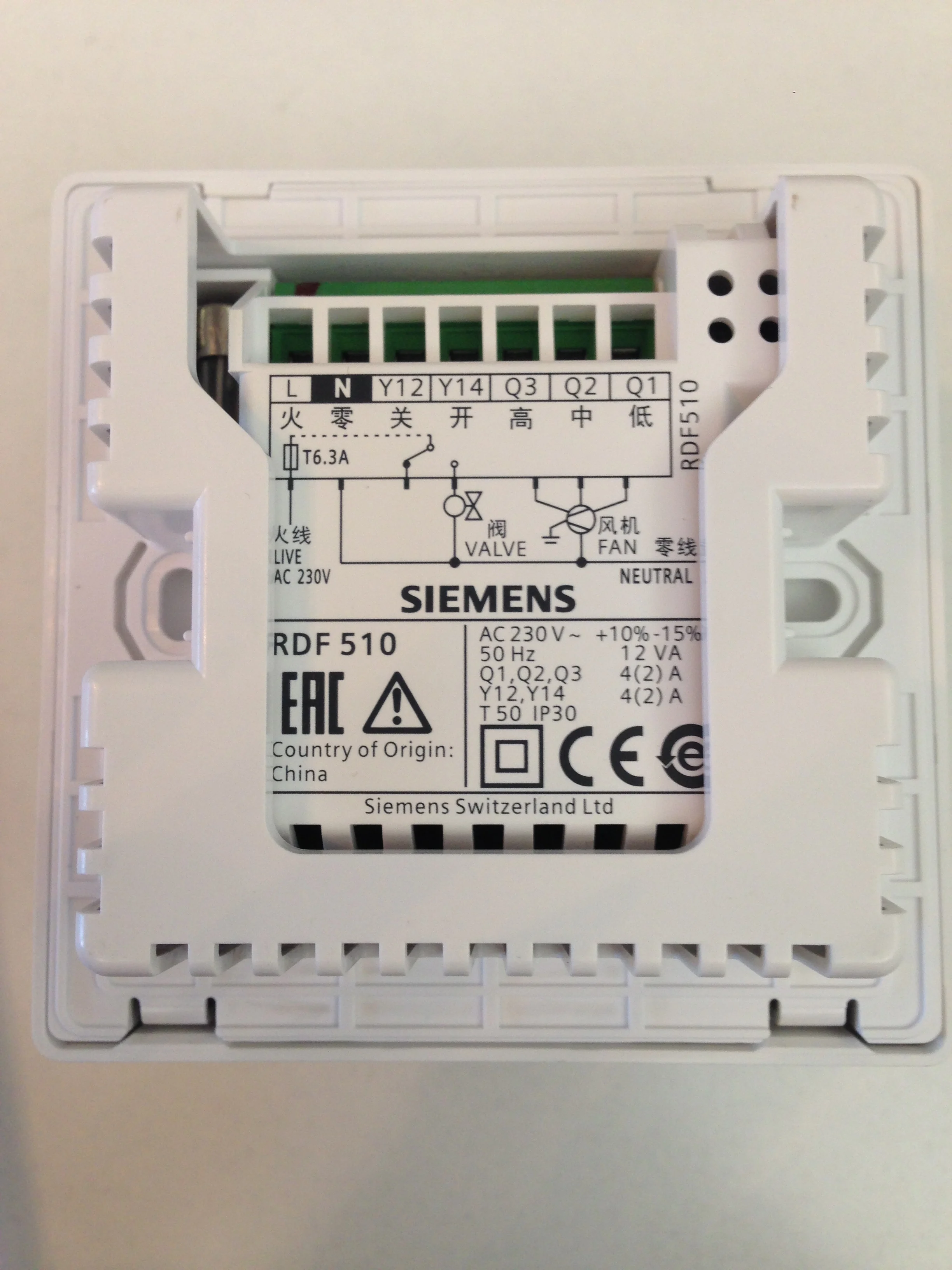 
RDF510 Thermostat central air conditioning LCD panel fan coil switch four control RDF530 