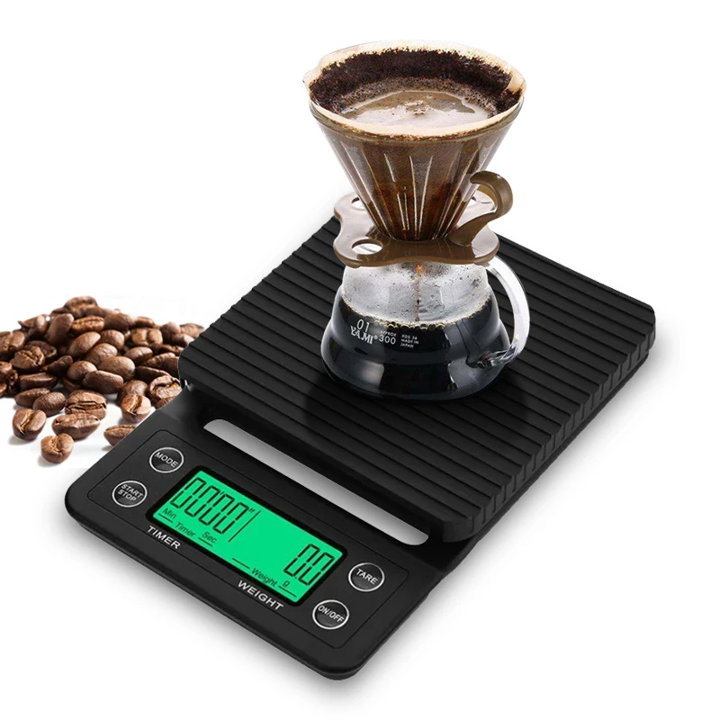 

FOREVER SCALES Large Screen LCD Display 3000g/0.1g Digital Kitchen Scale Coffee, Black