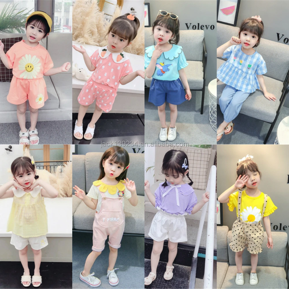 

Manufacturers Direct Sale 2021 Summer Sweet Print Girl Fashion Clothing Set