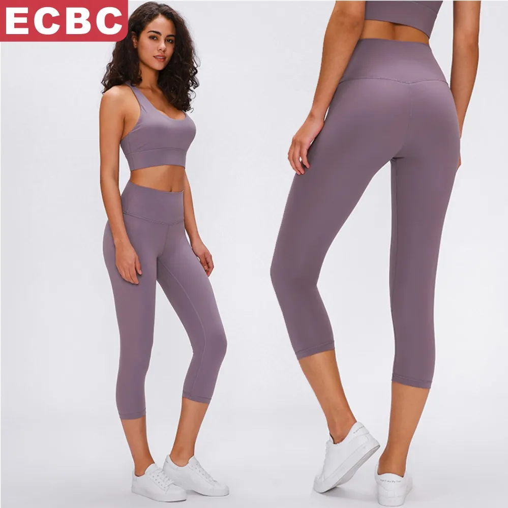 

Workout Clothing Gym Sports Lulu Lemon Align Leggins Cropped 3/4 Length Capris Yoga Pants Lift Hip Quick-Dry Fitness Leggings