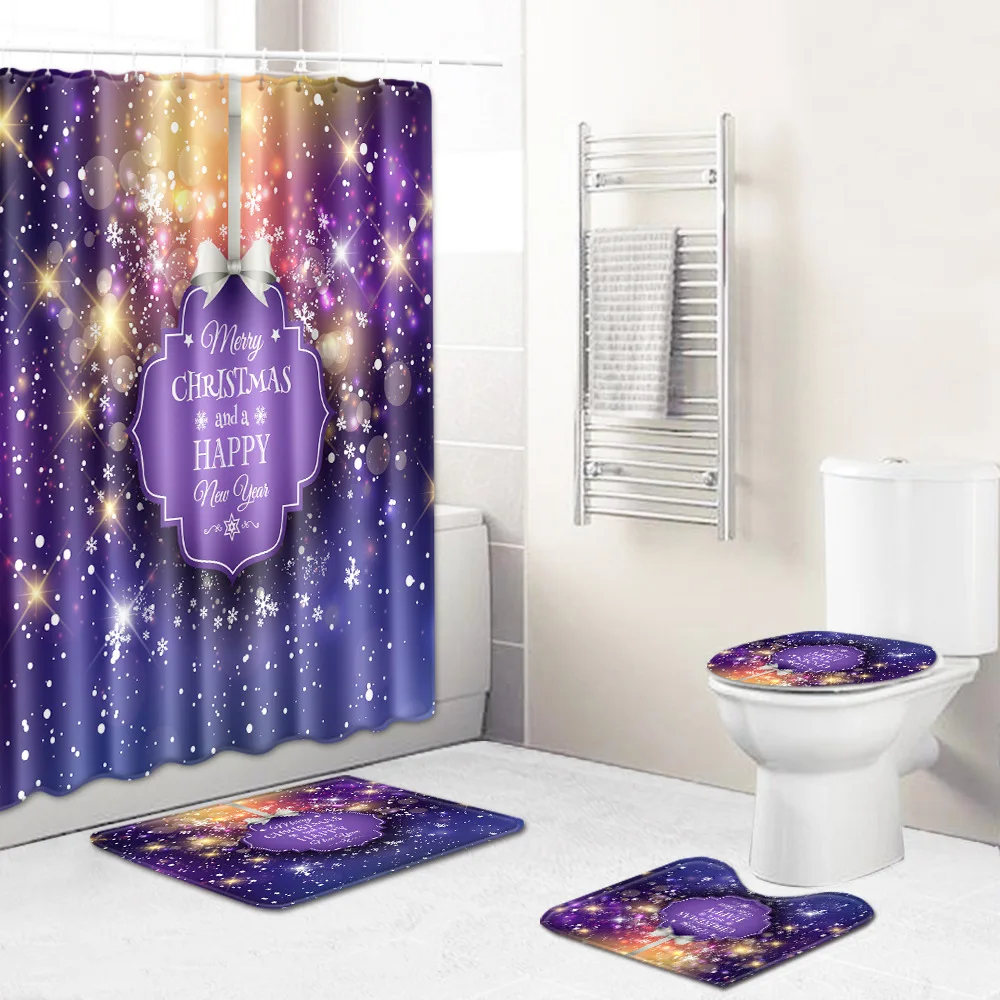 Polyester Wholesale Cotton Bathroom Sets With Shower Curtain And Rugs Christmas Shower Curtain Set Buy Bathroom Sets With Shower Curtain And Rugs