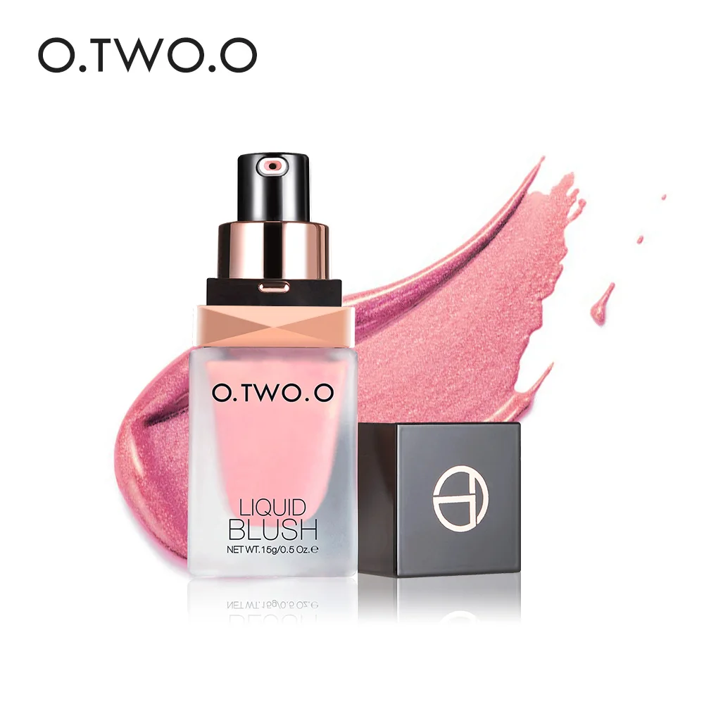 

O.TWO.O 6061 lasting dry single blush on make up 6 colors highlight thin light liquid pink roses pigmented blush