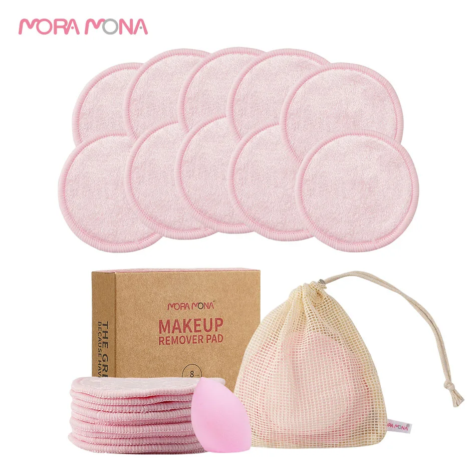 

Mora Mona Remover Pad Washable Makeup Remover New Cotton Pad Product Ideas 2020 Reusable Washable Longevity Remove Shape:round, Blue pink