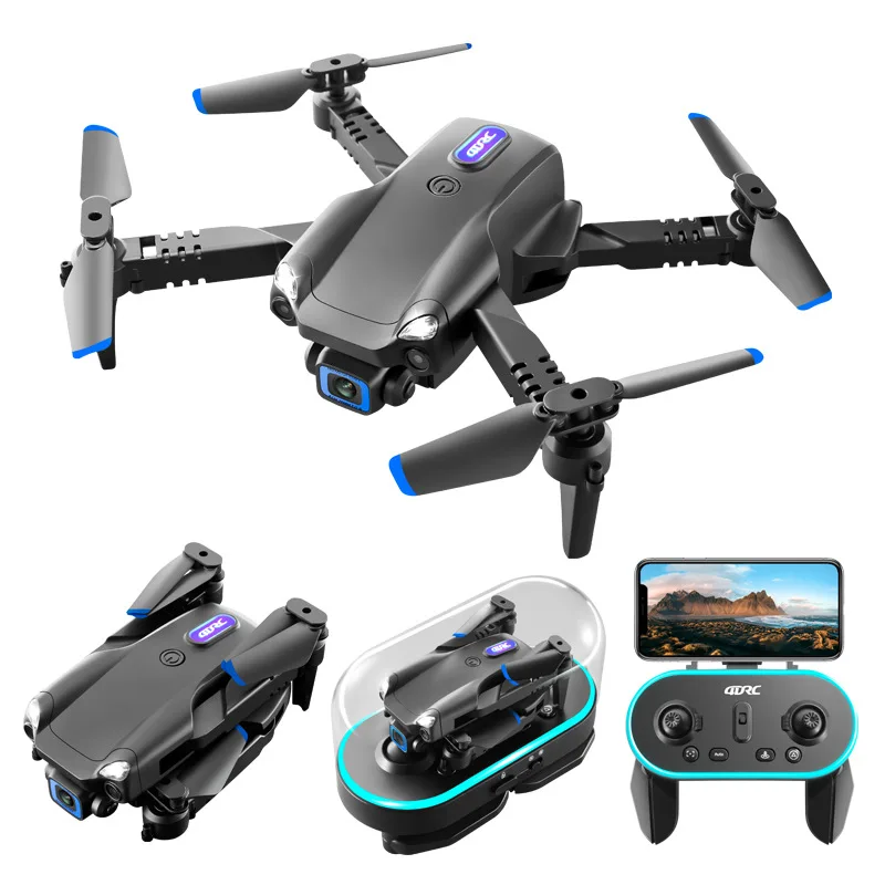 2022 XUEREN 4DRC V20 RC Mini Drone 4K Dual Camera fpv Drone HD Dual Camera Quadcopter Foldable rc Helicopter Drone Toy Gifts, Black