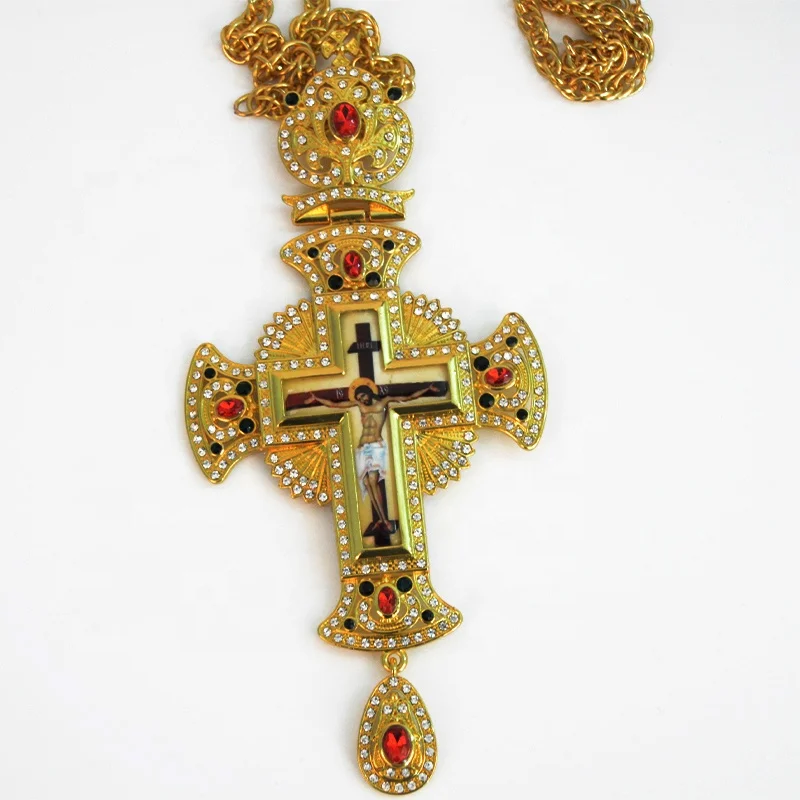 Greek Orthodox Catholicism Hang neck type pectoral cross Crosses and diamonds