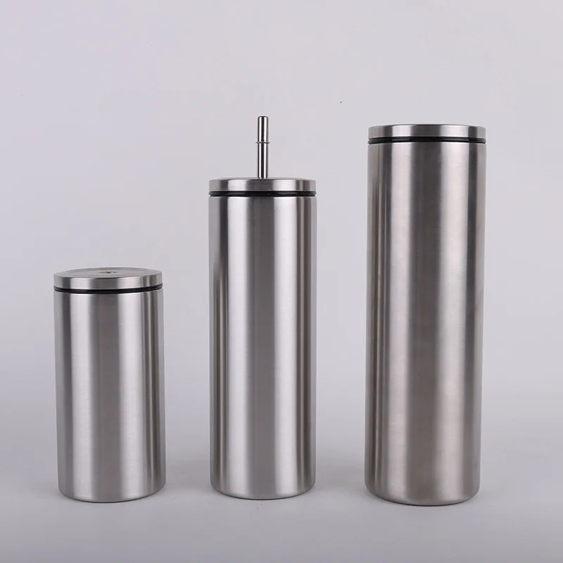 

Manufacturer Stainless Steel Slim Tumbler 20oz Straight Cups Double Wall Insulated Water bottle Flask, Multiple colors