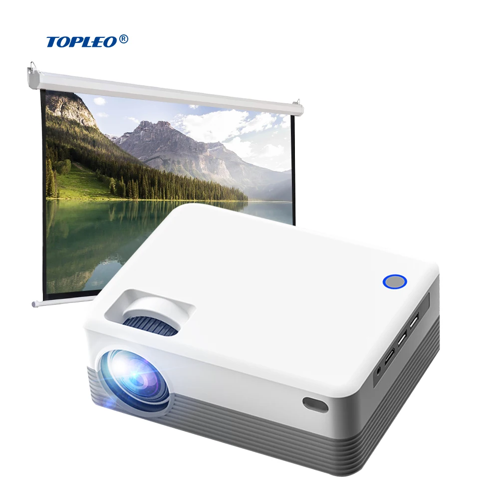 

Topleo Smart Wireless Wifi Android Home Theater Game Projector LCD home short throw smart android projector