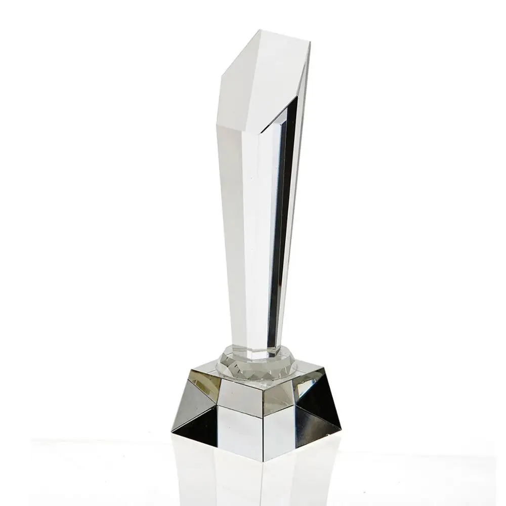 格雷斯水晶运动奖杯个性化企业礼品水晶空白奖杯 k9 清除六角奖杯水晶