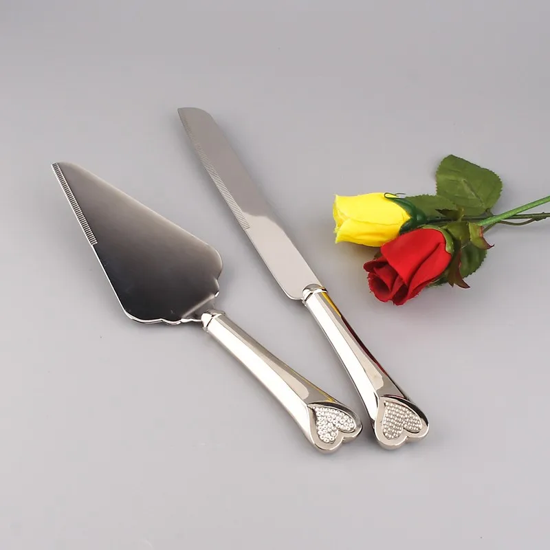 

Stainless Steel Wedding Tableware Delicate Wedding Knife And Cake Server Set