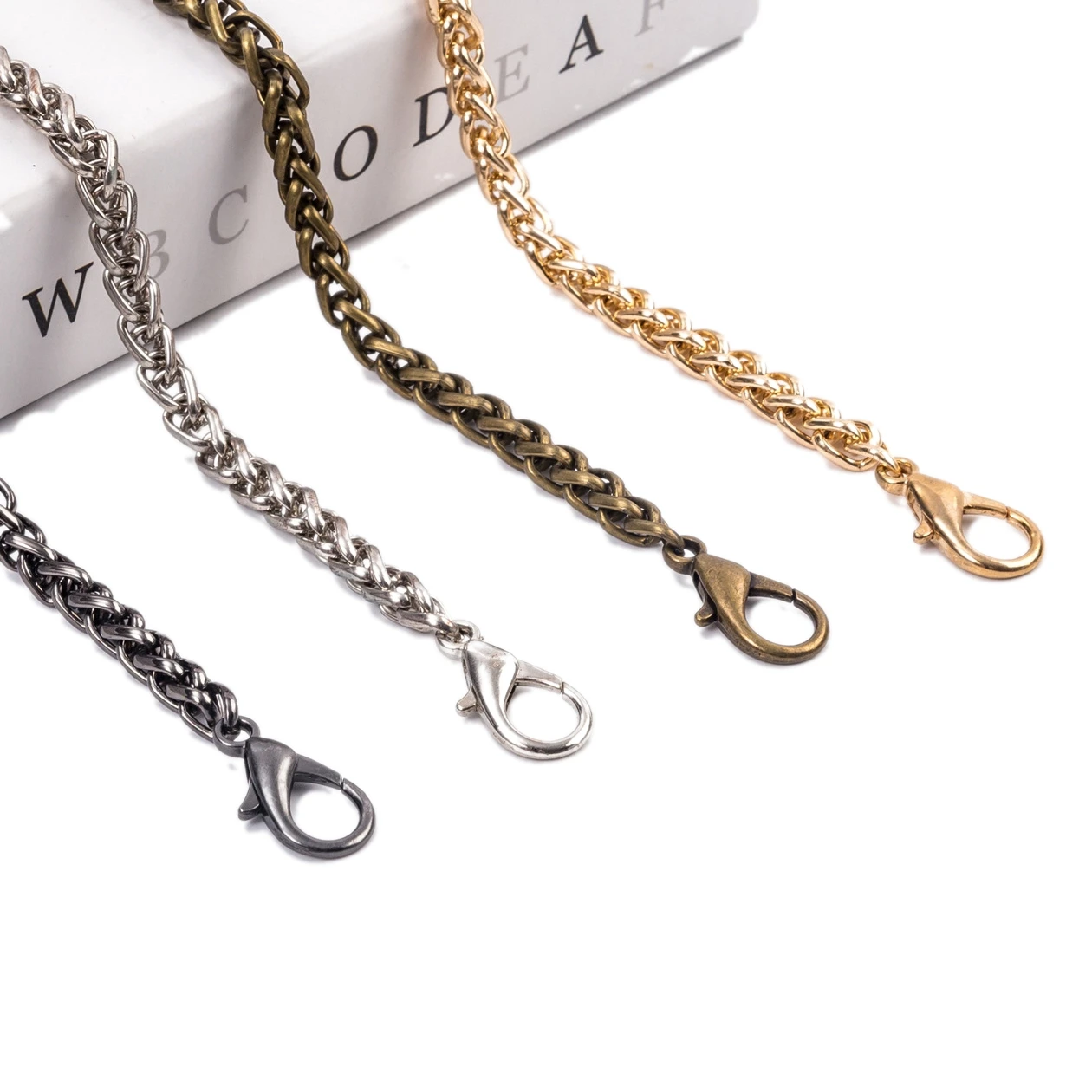 

DIY Handbag Chain Bag Strap Fashion Plating Metal Chains For Bag Handle, Light gold/nickel/gunmetal/antique brass