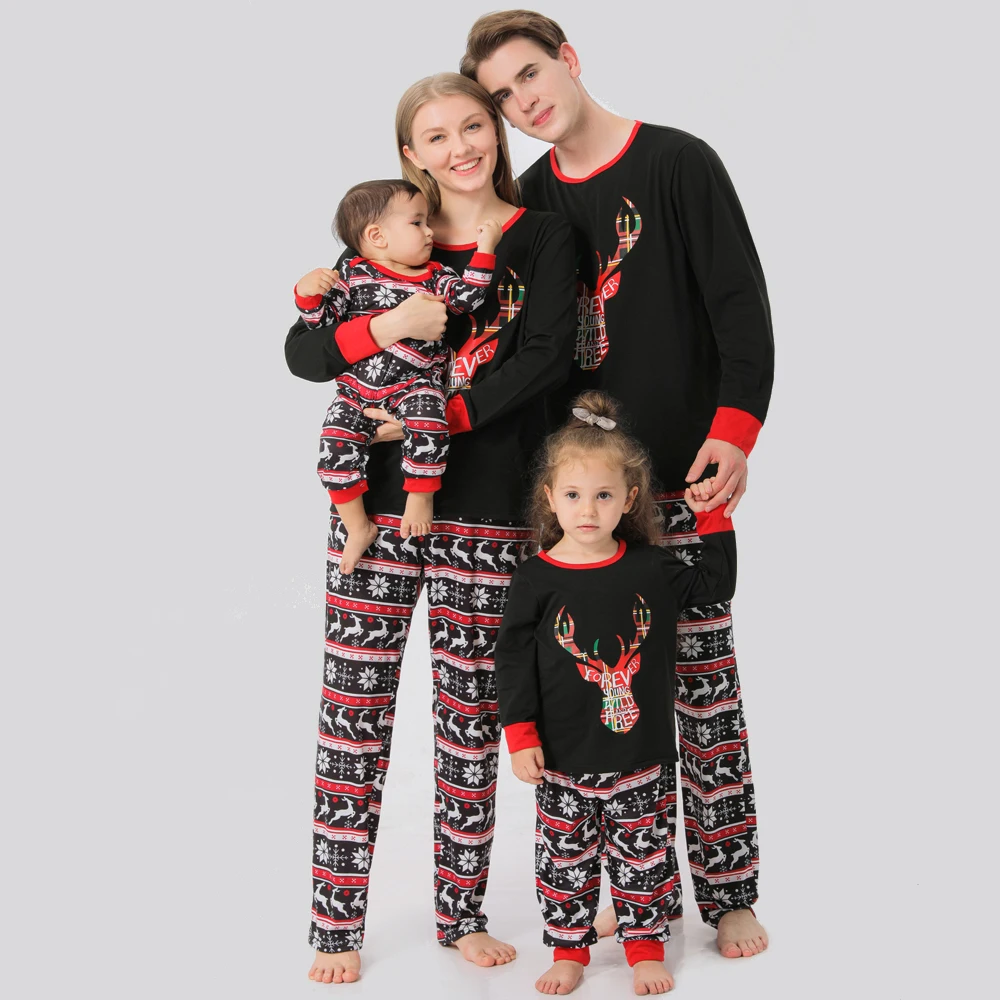 

Mother And Daughter dad son Matching Outfits Dress Parent-Child clothes christmas family pajamas sets, Picture