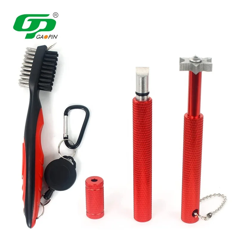 

Fast Delivery Factory Custom Logo Package Golf Accessories Set Golf Club Brush Tool Various Colors Golf Cleaning Tool, Black,red, green , blue, etc