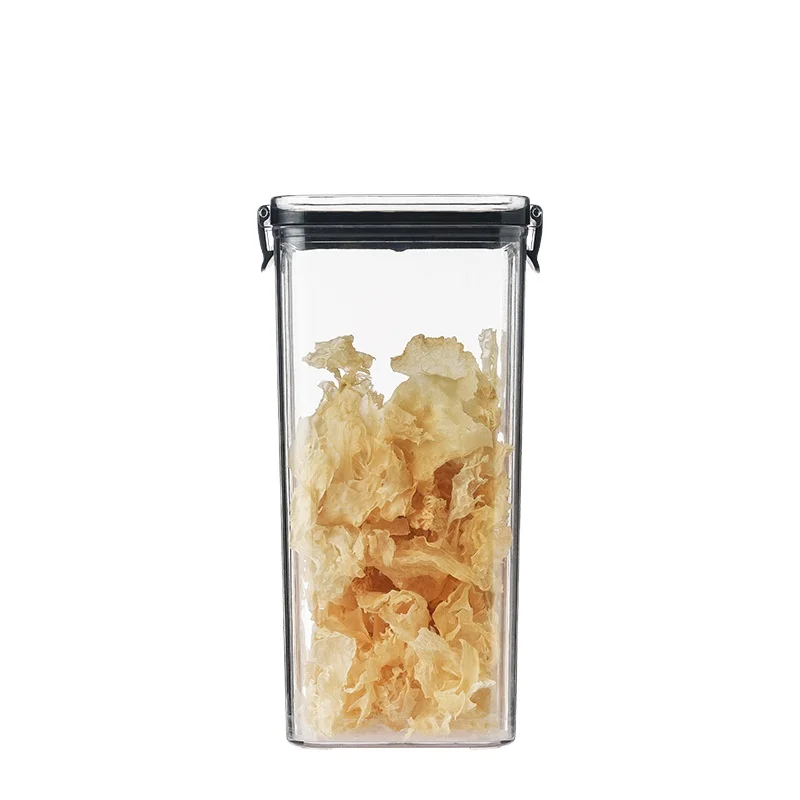 

New spice storage bottle square transparent sealed tank whole grain spice storage bottle snack dried fruit storage tanks