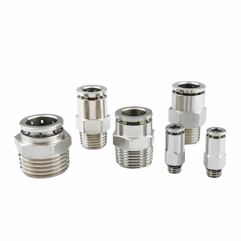 

Air Pneumatic 10mm 8mm 6mm 4mm Hose Tube BSP 1/4" 1/8" 3/8" Male Thread Air Pipe Connector Quick Coupling Fine Copper Fitting