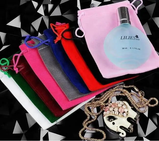 Wholesale Custom Branded Pink Drawstring Packing Small Black Velvet Jewelry Drawstring Bag Buy