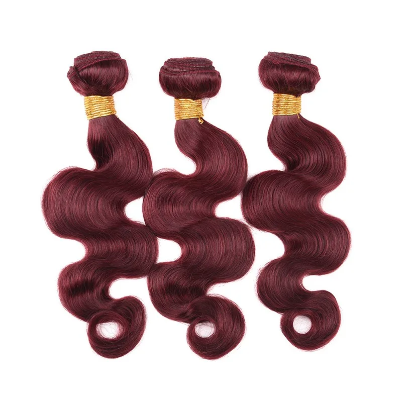 

8 inch Human Wig Extension Curly Hair wig,Color 99J Brazilian Body Wave Bundles and Closure hair wig, 99j color