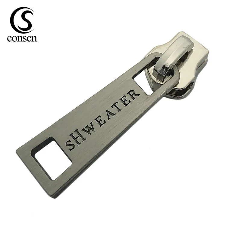 

Fashion lead free zinc alloy customized logo wallet metal lock zipper pull for sale, Gold,silver,gunmetal,antique brass,etc.